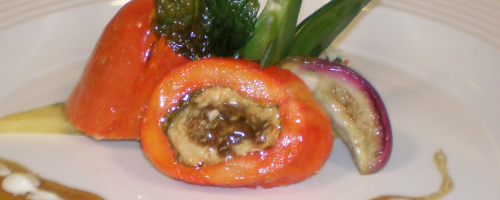 Vegetables stuffed peppers.