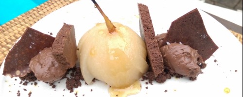 Poached pear & Chocolate