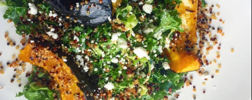 Roasted Acorn Squash and Kale Salad