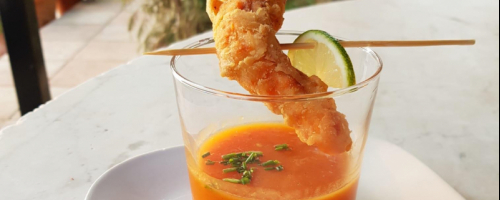 Mango Gazpacho With Mock Crab