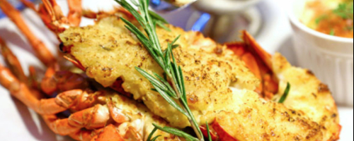 Royal lobster gratine for 2