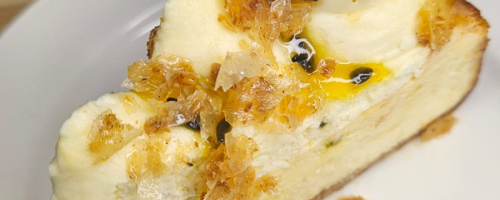 Ginger, Passion Fruit and Baklava Cheesecake