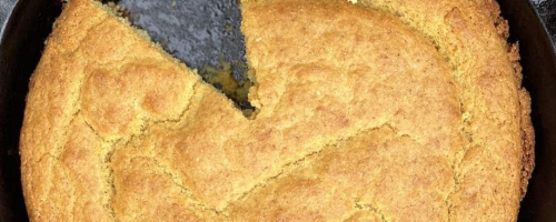 Buttered Hot Water Corn Bread